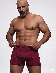 Kit 6 Cuecas Boxers Masculina Adulto de Microfibra Lisa Cós Embutido