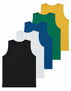 Kit 5 Regatas Masculinas para Academia e Treino | Absoluth