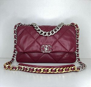 CHANEL 19 BOLSA VINHO