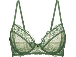 Sutiã Cobertura Total Microfibra e Renda Première Verde Militar