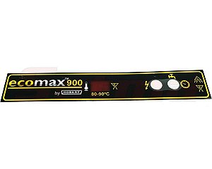 Etiqueta do painel de comando - Ecomax 900