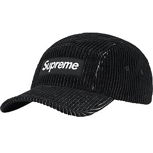 SUPREME - Boné " 2-TONE CORDUROY CAMP CAP Black "