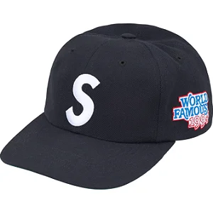 SUPREME - Boné " WORLD FAMOUS S LOGO 6-PANEL Navy "