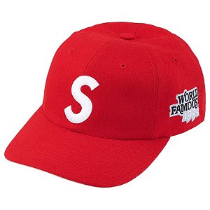 SUPREME - Boné WORLD FAMOUS S LOGO 6 Red