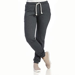 Calça Moletom VLCS Dolce Basic Cinza Escuro Feminino