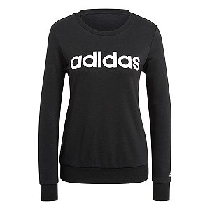 Blusão Adidas Logo Linear Preto Feminino