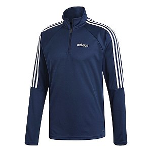 Jaqueta Adidas Sereno Linear Collegiate Azul Marinho Masculino