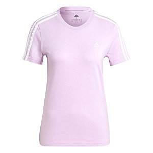 Camiseta Adidas Essentials 3s Clear Lilás Feminino