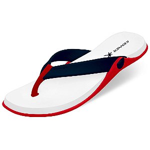 Sandália Kenner Groove Fun Branco/Vermelho Masculino