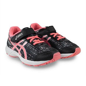 Tenis Asics Fantasy 4 Preto/Coral Infantil