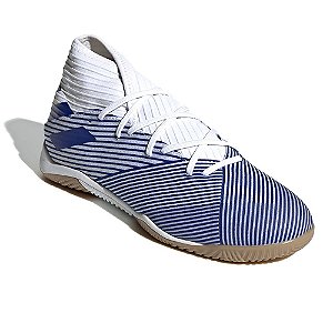 Chuteira Futsal Adidas Nemeziz 19.3 Branco/Azul Masculino