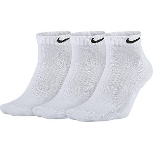 Kit 3 Meias Nike Cano Baixo Everyday Branco 34-38