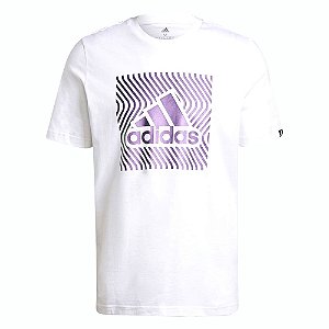 Camiseta Adidas Grafica Colorshift Branco/Roxo Masculino