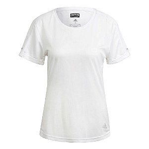 Camiseta Adidas Run It Branco Feminino