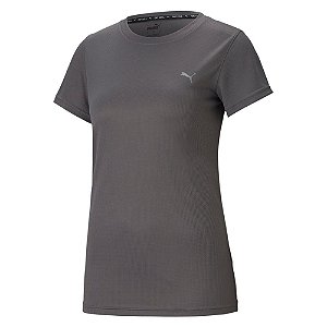 Camiseta Puma Performance Cinza Escuro Feminino