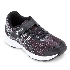 Tenis Asics Fantasy 4 Preto/Cinza Infantil