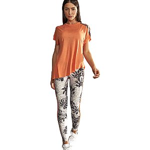 Camiseta Colcci Comfort Laranja Feminino