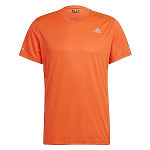 Camiseta Adidas Run It Laranja Masculino