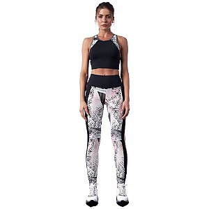 Calça Legging Colcci Sculp Preto e Rosa Feminino