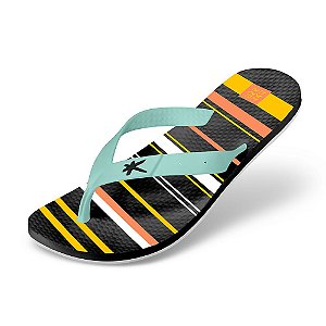 Sandália Kenner Summer Striped Laranja Masculino