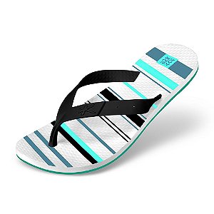 Sandália Kenner Summer Striped Branco Masculino