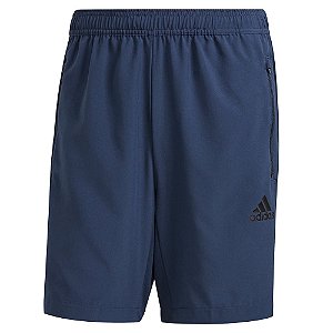 Shorts Adidas D2M Plano Crew Azul Marinho Masculino