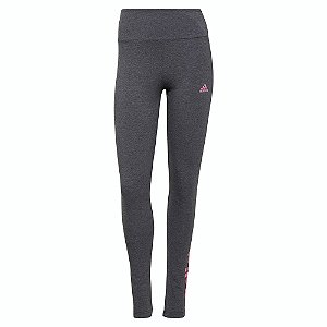 Calça Legging Adidas Logo Linear Feminino Cinza Escuro