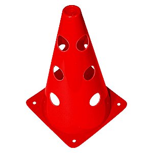 Cone de Marcacao Poker 12 Furos Training Vermelho