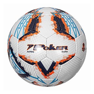 Bola de Futsal Poker Grafite Crystal Microfiber 32 Gomos Azul