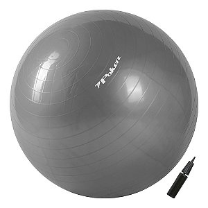 Bola de Pilates Poker Suiça Gym Ball Cinza