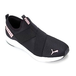 Tenis Puma Prowl Slipon BDP Feminino Preto e Rosa