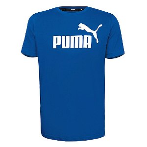 Camiseta Puma Ess Logo Azul Royal Masculino