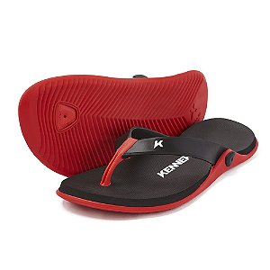 Sandália Kenner Groove Preto e Vermelho Masculino