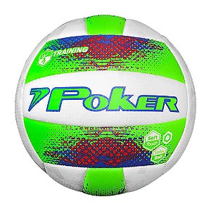 Bola De Volei Poker Training Color Fun Verde e Azul