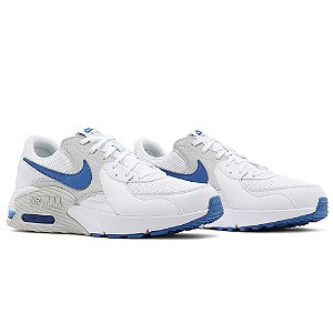 Tenis Nike Air Max Excee Branco e Azul Masculino
