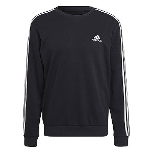 Moletom Adidas Essentials 3s Bald Preto Masculino