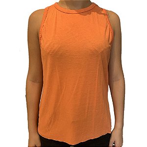 Regata Colcci Estampada Basic Feminino Laranja Hilario