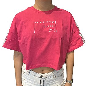 Camiseta Colcci Basic Fit Feminino Rosa Albertine