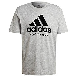 Camiseta Adidas Grafica Football Logo Cinza Masculino