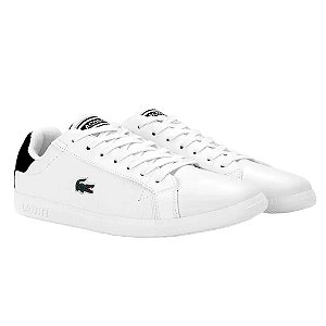 Tenis Lacoste Graduate SMA Branco e Preto Masculino