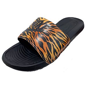 Chinelo Nike Victori Slide Feminino Laranja e Preto