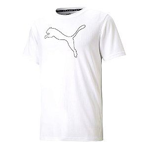Camiseta Puma Performance Cat Tee Branco Masculino