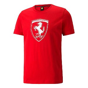 Camiseta Puma Algodão Ferrari Race Tonal Vermelho Masculino