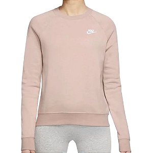 Blusão Nike Sportswear Essential Feminino Rosa e Branco