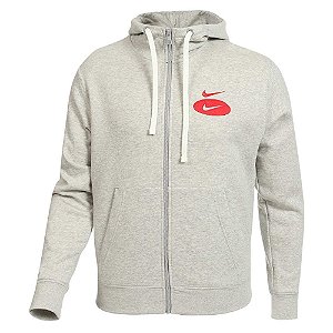 Jaqueta Moletom Nike Sportswear Swoosh League Cinza Masculin