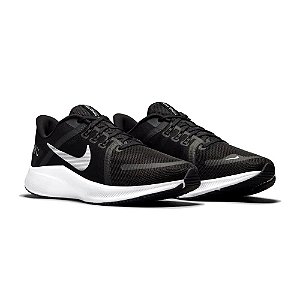 Tenis Nike Quest 4 Running Preto e Branco Masculino