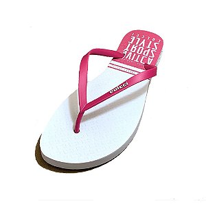 Sandália Colcci Active Sport Feminina Branco e Rosa Flaming