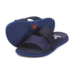 Sandália Kenner Kasual Suede Azul Marinho Masculino