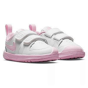 Tenis Nike Pico 5 PSV Branco e Rosa Infantil