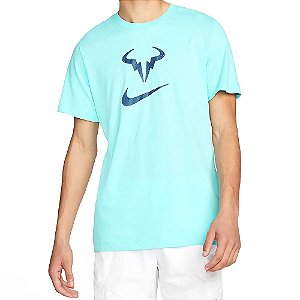 Camiseta Nike Court Dri Fit Rafa Azul Claro Masculino